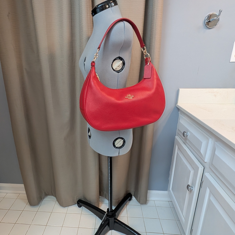 Coach Red Leather Shoulder Bag